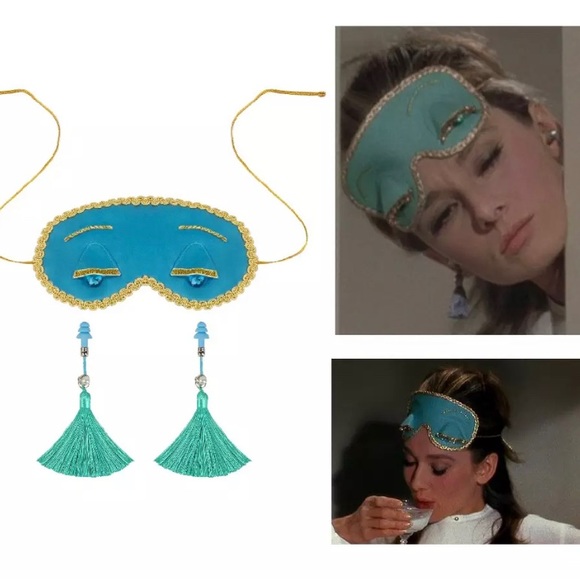 Accessories New Breakfast At Tiffanys Eye Mask With Ear Plug Tassels